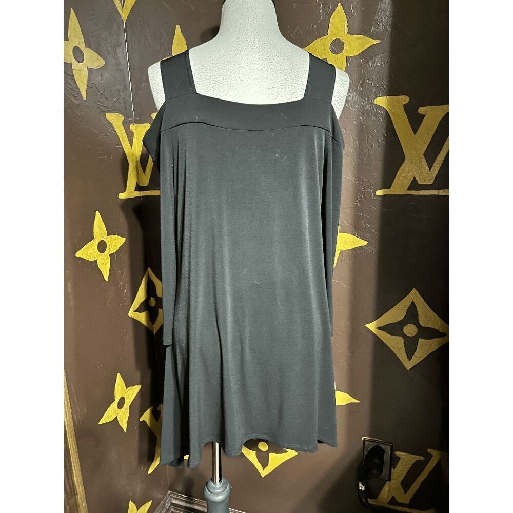 Clara Sunwoo Black Signature Cold Shoulder Tunic Size Medium - Picture 2 of 5
